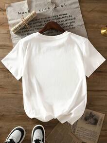 Women's Casual Printed T-Shirt 7211 - White - View 3