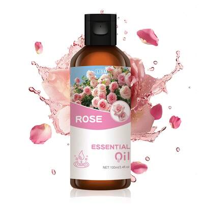 LISM 玫瑰精油，100毫升/3.4液盎司，30毫升/1.01液盎司 - 质地柔滑，散发淡淡甜美的玫瑰香气，适用于香薰机、家居香氛、圣诞装饰、蜡烛和香皂。- 丝滑轻盈的质地带来舒缓的香氛体验。是香薰机的理想之选。