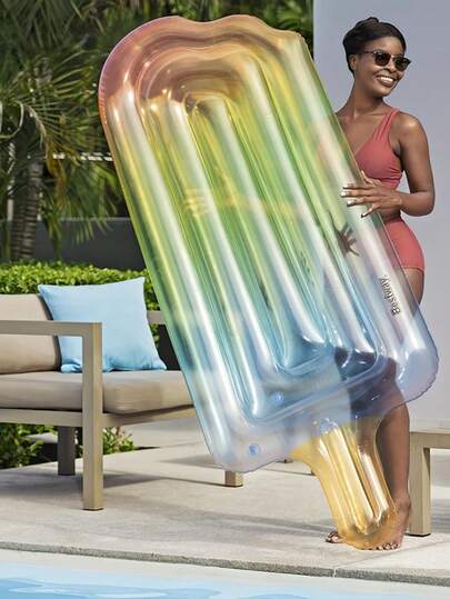 2pcs Ice Cream Inflatable Floating Row, Fun Floating Board, Portable Floating Bed Suitable For Swimming Pool