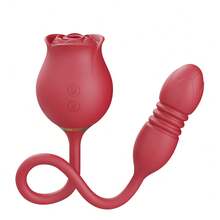 Rose Clit Suction Vibrator, Dual Head Suction, Female Clitoral Stimulator, With 10 Suction Vibration G-Spot Vibrator, Rose Suction Vibrator, Adult Toy - Red - View 11