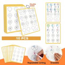 10 Sheets Phonemic Awareness Syllable Dry Erase Board, Phonic Cards Writing Pad, Double Sided Dry Erase Board Writable And Erasable Phonics Learning White Board For Kids, Students, Classroom And Home, Early Education Learning Tool - Multicolor - View 2