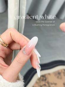 BAOSHIMAN 高级渐变白色指甲油，自然裸色到白色渐变，专业可卸UV凝胶，适合美甲师和初学者 - 彩色 - 查看 5