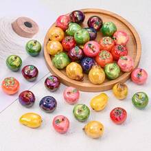 5/10pcs Assorted Resin Fruit & Vegetable Beads, Random Bright Multicolor Small Decorative Beads, Suitable For Decorations, DIY Jewelry Making And Holiday Party Accessories - Multicolor - View 7