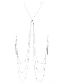 1pc Fake Nipple Piercing With Chain Fake Nipple Rings For Women Sexy Non Piercing Nipple Ring With Necklaces Adjustable Nipple Fake Nipple Ring Non Piercing Nipple Jewelry - Silver - View 2