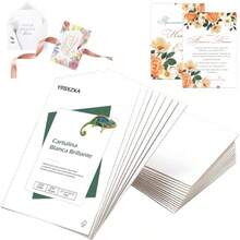 Hojas Opalina Tamaño Carta Papel Opalina 200 Hojas 95% Blancura Papel Arte Dibujo 21.6 X 27.9 CM Opalina T/Carta 250grs para Impresora Láser Inyección de Tinta - Blanco - Ver 8