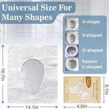 60pcs/Pack Disposable Toilet Seat Covers, Thick Waterproof Reusable, Travel Toilet Paper Covers For Public Restrooms, Camping, Flights - 10 Tablets - View 4