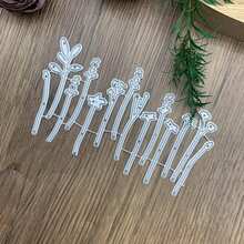 Metal Cutting Dies - 3D Flower Shaped Molds, Flower Embossing Molds, Scrapbooking Cutting Dies, Leaf Embossing Molds, Handmade Scrapbooking Card Making Embossing Templates - Silver - View 4