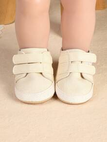 1双可爱卡通扁平设计婴幼儿男女童休闲运动鞋，适合春秋季穿着 - 杏色 - 查看 6