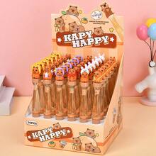 1 Piece Of Cute Capybara Slippery Sand Rotating Neutral Pen, Creative Rotating Stress Relief Pen, Cartoon Rotating Toy Pen, Student Stress Relief Pen, Suitable As A Gift For School Preparation. - Multicolor - View 5