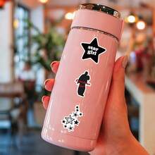 50pcs Y2K Style Black & White Girl Graffiti Stickers, Suitable For DIY On Water Bottles, Computers, Notebooks, Phones, Luggage, Refrigerators, Storage Containers, Etc. - A - View 4