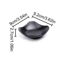Sauce Dish Black ABS Three-Compartment Snack Plate For Home Cuisine Seasoning Plate Sushi Soy Dipping Sauce Bowl - Multicolor - View 28