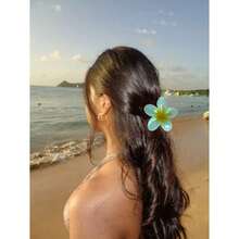 4pcs/1pc 7.5cm/2.95in Hibiscus Flower Jelly Color Hair Clips, White/Yellow/Pink/Blue, Lightweight Plastic Bathroom Hair Accessories, Suitable For Daily Outing, Casual, Party, Commute, Beach Holiday, Ponytail, Bun, Face Washing, Makeup, Outfit Matching Fashion Claw Clips Winter Hair Clutch Summer - 多色-2 - 查看 7