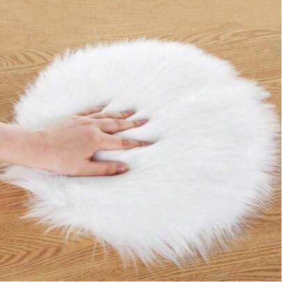 30x30cm Round Nail Art Photography Props, Plush Velvet Display Mat For Nail Product Photography, Soft Live Streaming Decor Mat With Non-Slip Backing, Multi-Purpose Nail Art Supplies For Salon Displays, Press On Nail Presentations, And DIY Nail Art Projects