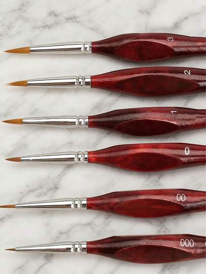 Bộ 6 cọ vẽ chi tiết tinh xảo, đầu cọ cực mảnh, bộ dụng cụ vẽ tranh thu nhỏ chuyên nghiệp phù hợp cho màu nước, tranh sơn dầu, mô hình gỗ, thủ công mỹ nghệ và vẽ kỹ thuật số dành cho học sinh. 6 cọ vẽ đường viền. Đồ dùng học tập, vật dụng thiết yếu cho năm học mới.