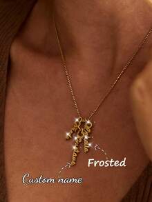 Dây chuyền nhiều tên tùy chỉnh lấp lánh mờ với dây hộp; Dây chuyền mặt dây chuyền hình trái tim lấp lánh mờ tinh tế cá nhân hóa dành cho nữ; Dây chuyền mặt tên bằng thép không gỉ 304 từ 1-4 tên. - Kiểu 1 - Nhiều tên - Xem 6