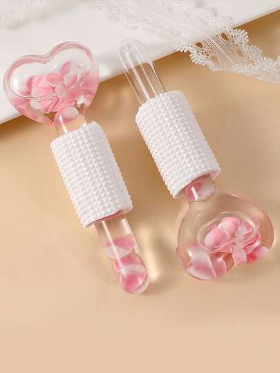 Set de 2 bolas de masaje de hielo con forma de corazón, cuidado facial, terapia de hielo, alivio del estrés y promoción de la recuperación de la piel