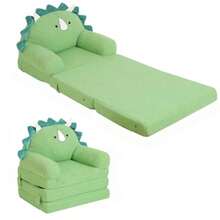 sofá plegable para niños sofá de triceratops con tres cojines de espuma plegables cómodo sofá para niños de 18 meses en adelante. - Triceratops - Ver 1