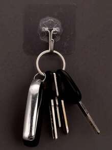 10pcs/20pcs Transparent Strong Adhesive Hooks, No Drilling Wall Hooks, Waterproof Hooks For Kitchen & Bathroom - White - View 5