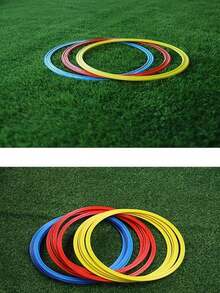 5/10pcs Multi-Functional Training Hoop Set, Suitable For Various Sizes Of Agility Hoops For Basketball And Football, Ideal For Party Games And Outdoor Lawn Entertainment - Multicolor - View 4