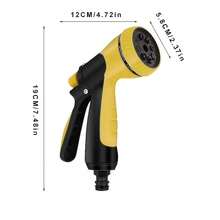 1个可调节花园水枪，洒水软管喷嘴，高压清洗机，洗车清洁工具，草坪浇水洒水器 - A - 查看 2