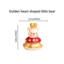 1pc Cute Bear Figurine, Heart Nose Bear Sweater Dress Teddy Bear Christmas Cartoon Doll Decor, DIY Hanging Accessory, Decorative Ornament - Style - View 12