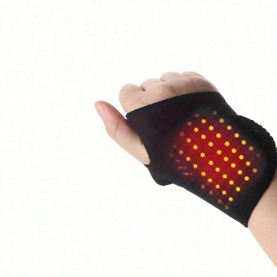 Self-Heating Red Dot Friction Warming Wrist Brace, Suitable For Home, Sports, Fitness, Office And Other Occasions For Wrist Protection - Black - View 1