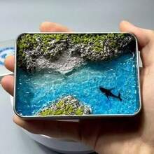 DIY Peninsula Iron Box Miniature Ocean Landscape Handmade Model Seascape Set Material Kit Micro Landscape Decor - Multicolor - View 7