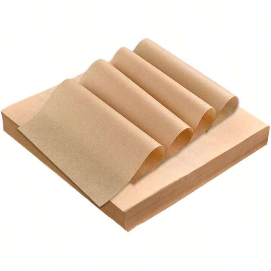 100/200 tờ giấy nướng, giấy chống dính, giấy lót khuôn, cắt sẵn dùng để nướng bánh quy, lót rổ đựng thực phẩm, chiên, dùng nồi chiên không dầu, nướng vỉ, lò nướng, kích thước 30*30cm - Xem 1