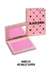 MISSLYN-BLACK 小丑扑克牌腮红，单色腮红盘，哑光质地，高显色度，顺滑配方，自然光泽，轻盈持久，高光盘，新年妆容，便携尺寸，适合旅行和户外活动 - #02 Ballet Slipper - 查看 8