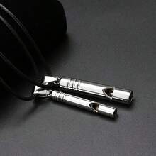 2pcs Titanium Alloy Emergency Whistle - High Decibel, Compact Survival Gear, Suitable For Hiking And Camping - Silver - View 5