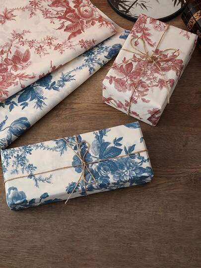 10 piezas de papel de regalo con estampado floral, diseños de peonía, orquídea y camelia, adecuado para embalaje de regalos, manualidades hechas a mano, embalaje DIY, cumpleaños, bodas, San Valentín, Halloween, Navidad y otras ocasiones. Aplicable para accesorios de ramos, embalaje de regalos, embalaje floral, decoraciones de boda y decoraciones de diversos eventos