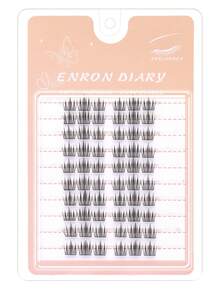 60pcs Natural Looking, Easy To Remove, High-Volume, Suitable For Beginners, Criss-Cross, Cartoon/Nature/Camellia Style, C-Curl, 8-12mm Length, Suitable For Daily, Party, Valentine's Day, Travel, Photography, Holiday Makeup, Segmented Lashes, Individual Lashes, False Eyelashes - C - 查看 6