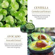 Avocado Eye Mask 60 Pcs,Under Eye Patches For Dark Circles And Puffiness,Hydrating Moisturizing Eye Masks Skincare For Wrinkles, Eye Patches For Women, Under Eye Bags, Reduce Fine Lines - White - 查看 7