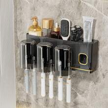 Toothbrush Shelf Set - Black - View 1