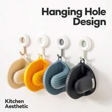 Juego de 2 guantes de horno de silicona resistentes al calor y soportes para ollas para cocina, antideslizantes, impermeables, para cocinar y hornear - 1 - Ver 6