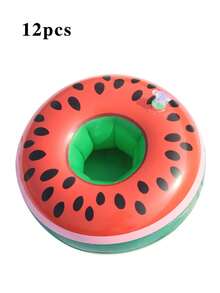 1/6/12个装充气饮料架，夏威夷主题泳池派对漂浮饮料杯垫，可爱火烈鸟充气杯架 - 泳池盃托 - 查看 18