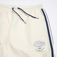 Adidas Quần ống côn kẻ sọc dáng suông dành cho nữ, quần thể thao đa năng, thích hợp cho mùa xuân/thu IW6290 - Trắng-Đen - Xem 2