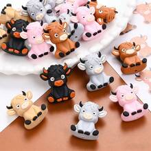 5pcs Animal Shaped Silicone Beads, Cute 3D Highland Cow Design Beads, DIY Bracelet Necklace Bag Charm And Other Craft Projects - Multicolor - View 7