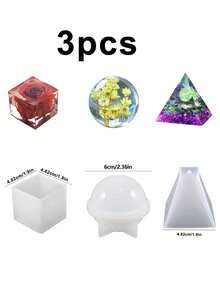 Large Resin Mold, Silicone & Epoxy Resin Casting Craft Mold, Flower Preservation, Bookend, DIY Art (Hexagon + Heart + Round), Valentine's Day - Resin Mold - View 14