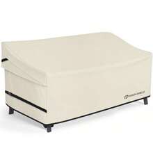 Porch Shield - Funda impermeable para sofá de asiento profundo para exteriores funda de sofá para muebles de patio 79 pulgadas de ancho x 40 de profundidad x 35 de alto color beige - Beis - Ver 8