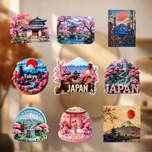 Perfect Gift For Kyoto Romantics: Dome Maiko Magnet With Cherry Blossoms & Torii, A Mini Kyoto Sweet With Pop-Out Lettering – Spring Memories In Every Detail - F - View 2