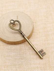 2pcs 22x82mm Big Heart Key Charms Pendant For DIY Jewelry Making Necklace Keychain Phone Chain Bracelet Making Accessories Handmade Craft Making Findings - Key - View 6