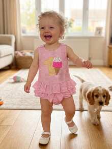 Baby Girls Tank Top Co-Ords - Pink - View 3