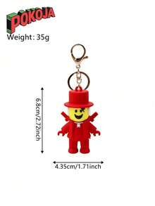 Steal A Brain Rot Keychain, Steal A Brain Rot Game, Strange And Interesting Building Block Character Modeling Toy, Brain Rot Collectible Gift, Fan Christmas Gift, Spring/Summer - Multicolor - View 5