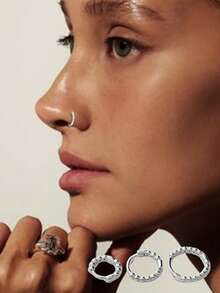 1pc S925 Sterling Silver Minimalist Ball Nose Stud & Nose Ring, Multiple Sizes Available. Suitable For Daily Wear, Perfect Gift For Girlfriend, Mother, And Sister. - Single - View 3