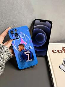 Mbappé París fondo azul tema de fútbolfunda de teléfono Fundas compatibles con ,Apple,VIVO,OPPO,,, y Honor.Fabricadas en silicona TPU,ofrecen protección contra golpes y caídas. - Negro - Ver 4
