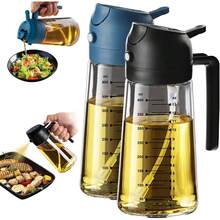 TrendPlain 16oz/470ml Glass Olive Oil Sprayer For Cooking – 2 In 1 Olive Oil Dispenser Bottle For Kitchen Gadgets And Air Fryer Accessories, Salad, BBQ - Black - 查看 10
