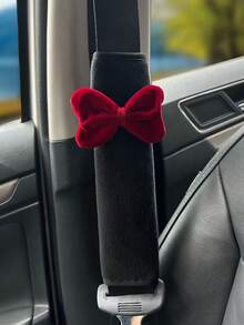 2个装黑色小蝴蝶结汽车安全带肩垫，防滑舒适垫 - 護肩 - 查看 8