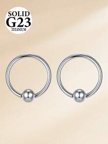 2pcs G23 Titanium Alloy Nose Rings Septum Rings Jewelry 16G Horseshoe Hoop Lip Rings Studs,10mm Nose Piercing Jewelry Earring Jewelry Lip Rings Hoop Cartilage Tragus Earrings Hoop - Silver - View 9