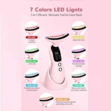 电动颈脸美容按摩提拉仪护肤工具 400mAh - 粉色 - 查看 7